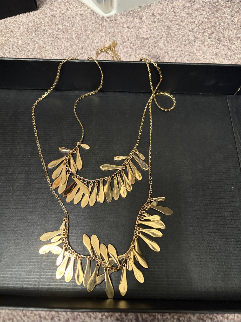 kate spade Gold Multi-Layer Teardrop Pendant Necklace